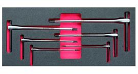 Garnitura ključeva u penastom modulu imbus sa kliznom T ručicom 2,5-3-4-5-6-8 mm 519 M 280TK USAG